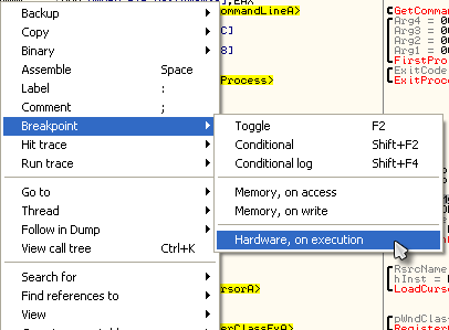 Аппаратные брейкпоинты